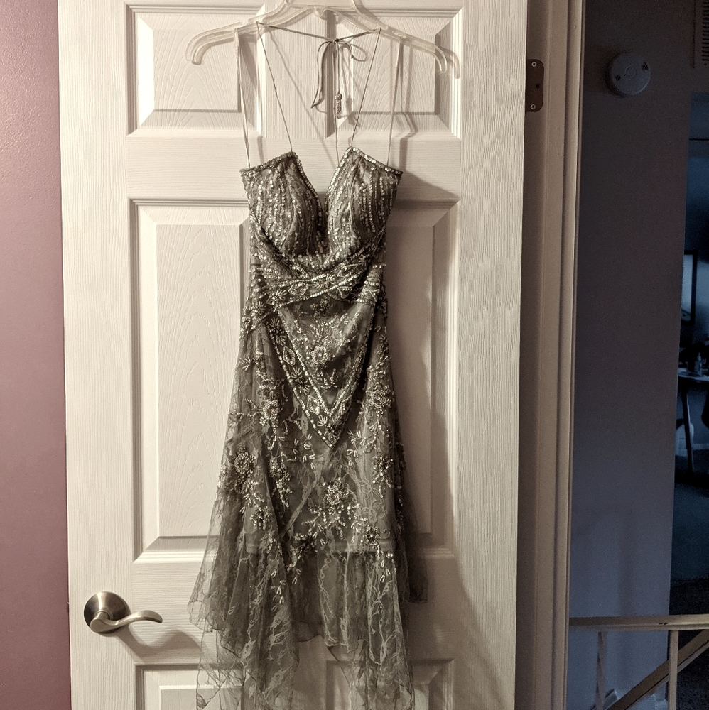 Beautiful silver dress with sequins